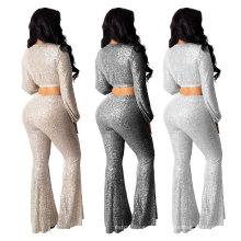 Hot Selling Fashion Set High Elastic Lace Tight Sexy Plus Two Piece Set Women Long Trousers & Tank Top Crop Top